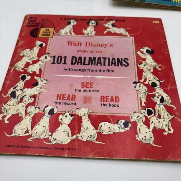 VTG Mixed Lot of 5 Walt Disney Read Along Books And Records 33 1/3 RPM-Flaws - Picture 13 of 16